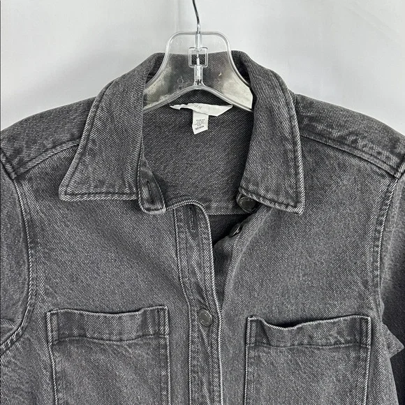 H&M Charcoal Denim Jacket - Picture 3 of 7